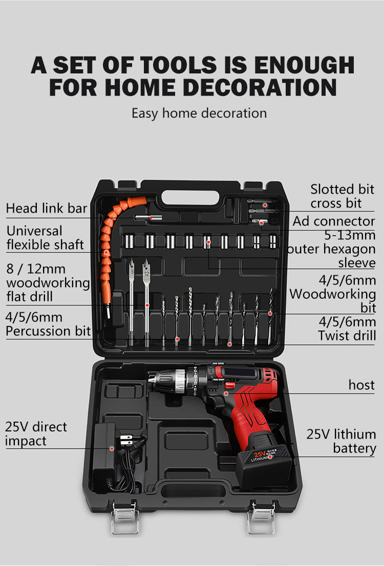 Professional Power Tools 12V Electrical Cordless Hammer Drill