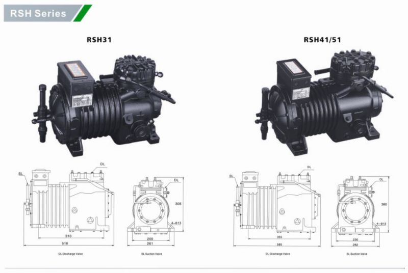 Copeland Semi-Hermitic Compressor, Piston Compressor, 50Hz/60Hz, R22/R134A/ R404A