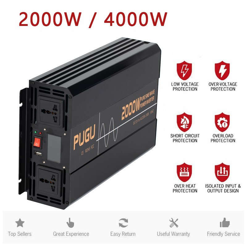 Power Inverters 24V DC to 220V 2000W