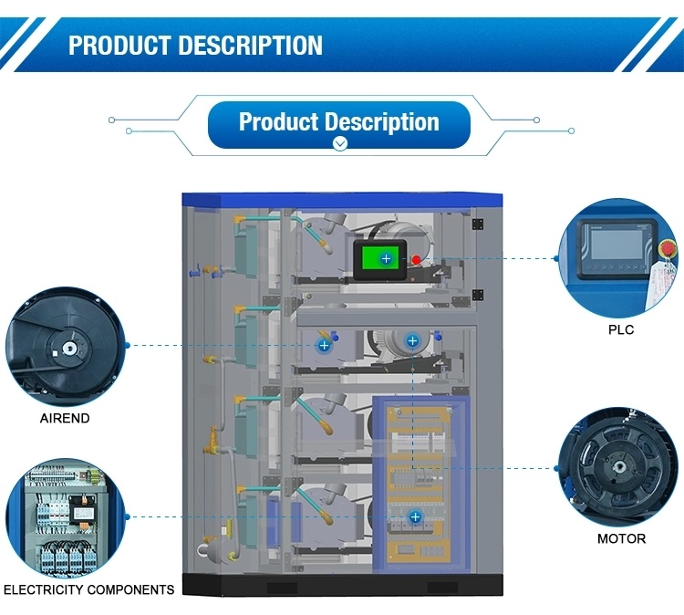 8/10 Bar 40HP Micro Oil Belt Driven SCR40xa Scroll Air Compressor