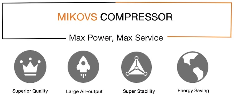 Mikovs 10bar Oil Injected Screw Air Compressor AC Electric Air-Compressors