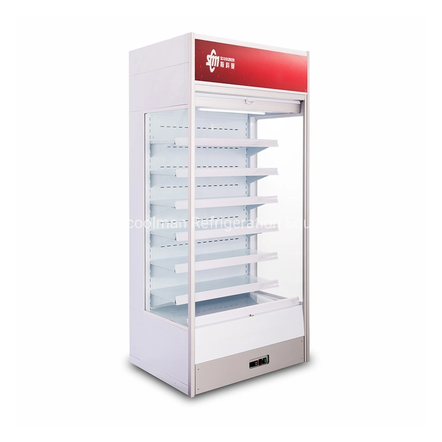 Family Mart Integral Embraco Compressor Open Display Fridge