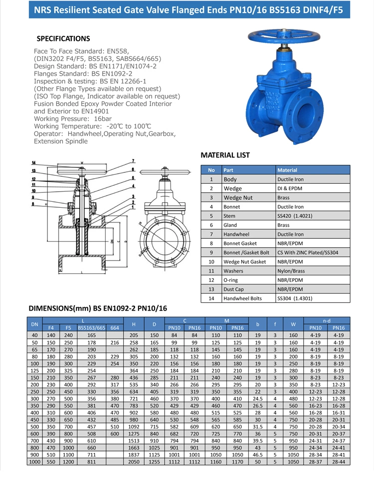 Water Flow Control Valve/Underground Water Valve/Water Gate Valve/Iron Valve