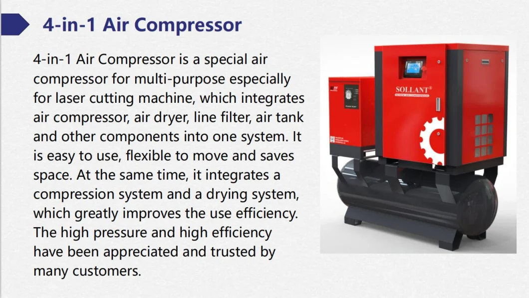 37kw 50HP Fixed Speed Type AC Rotary Screw Air Compressor with High Performance