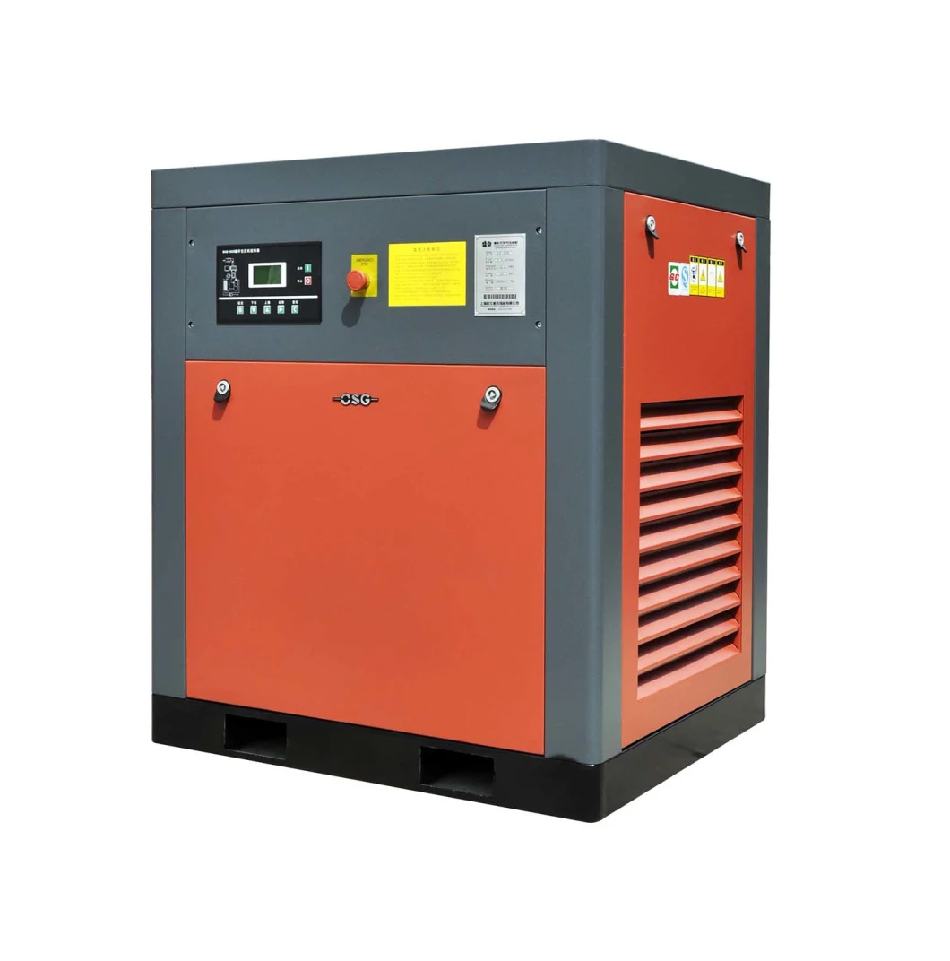 Electric Motor AC Power Stationary Rotary Screw Air Compressor