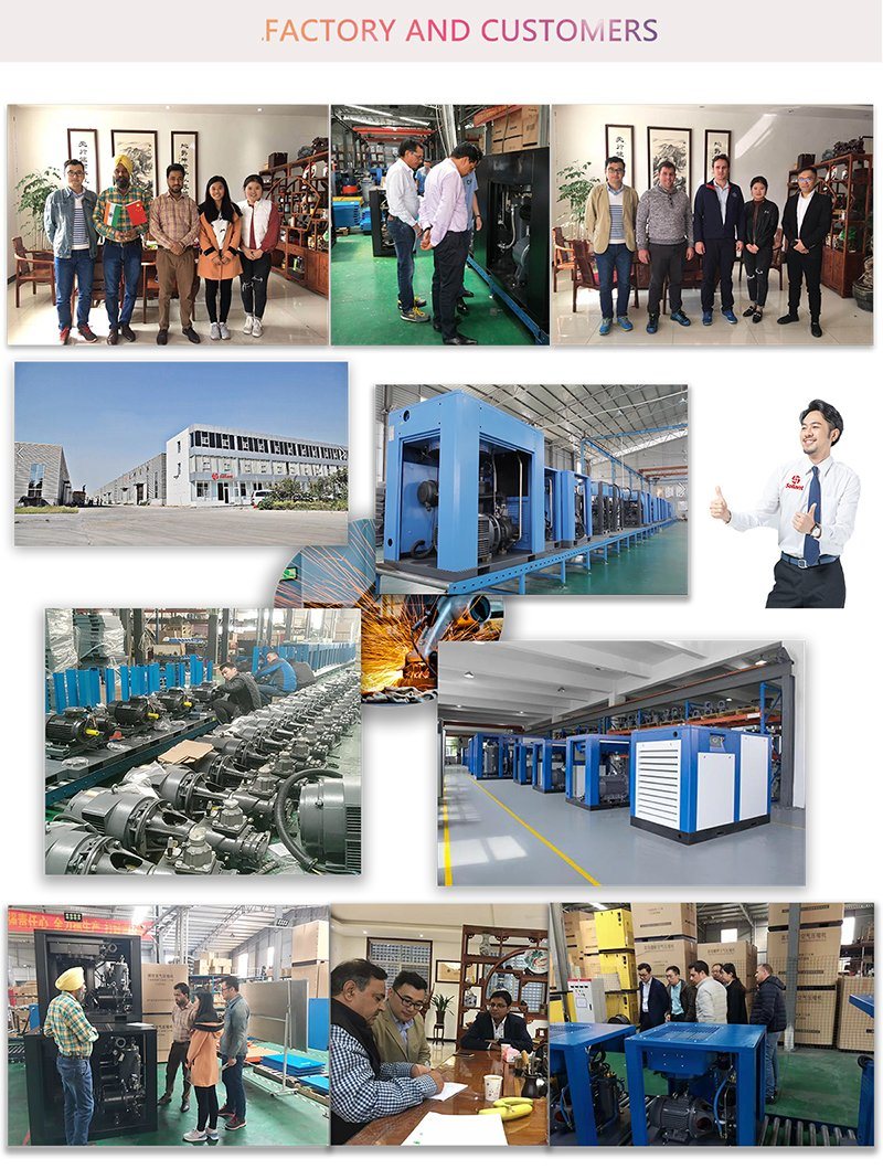 90kw Industrial Rotary Screw Air Compressor of High Pressure From China