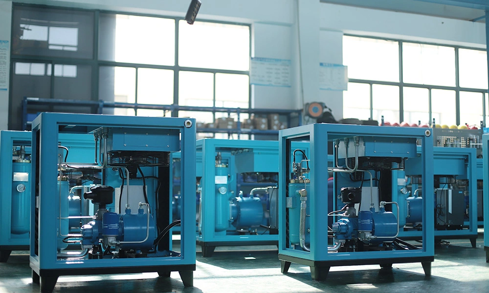 AC Power Stationary China Screw Type Air-Compressor Machine with Minimum Pressure Valve