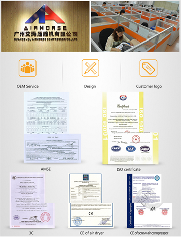 Whole Sale Price of Tank Mounted Screw Air Compressor 5.5kw-15kw