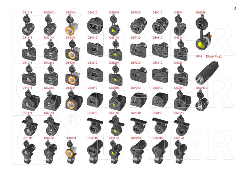 DC System LED Digital AMP 12V Car AC Ammeter Socket