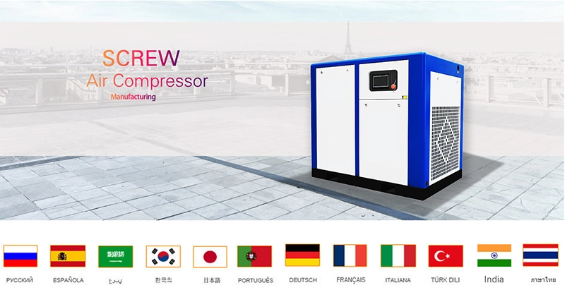 Energy Saving 15kw Industrial Equipment Electric Direct Driven Rotary AC Screw Air Compressor for Sale