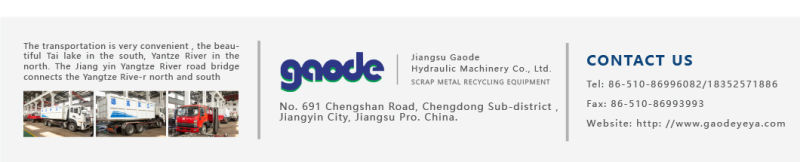 Gaode Supplier Nice Hydraulic Compressor Scrap Metal Baler