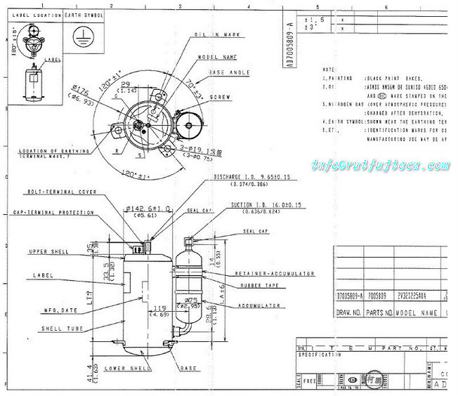 Panasonic Compressor 2p11b3r225A Good Air Compressor, Air-Conditioning Rotary