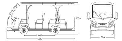 Wholesale 11 Seat Enclosed Electric Sightseeing Car