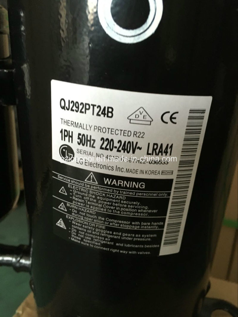 R22 220V/50Hz Piston LG Compressor Rotary 18000BTU LG Air Conditioner Compressor Qj292PT24b