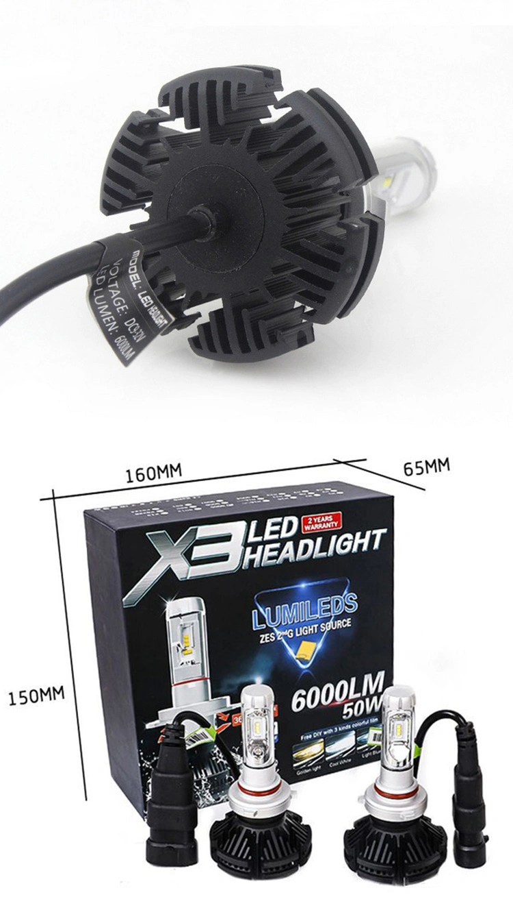 12 Volt LED Lights Automotive 9006 LED Driving Lights 6000lumen