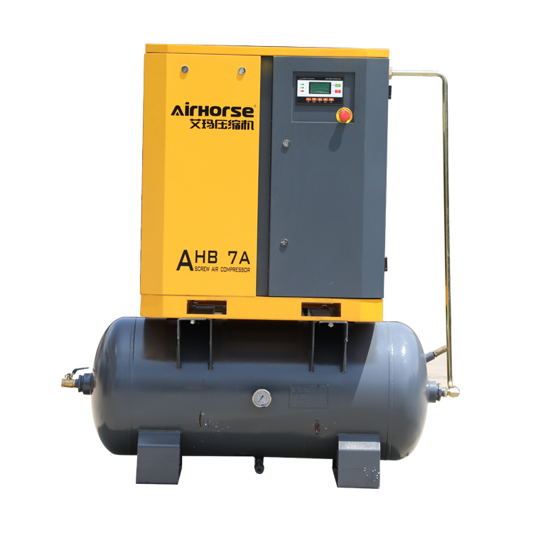 Price of 5.5 Kw Rotary Screw Type Compressors Mounted Air Tank Air Compressor Manufactures