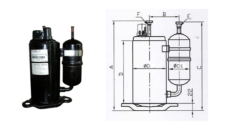 Coolsour Rotary Refrigeration Compressor, Air Condition Compressor R22/R404A/R134A