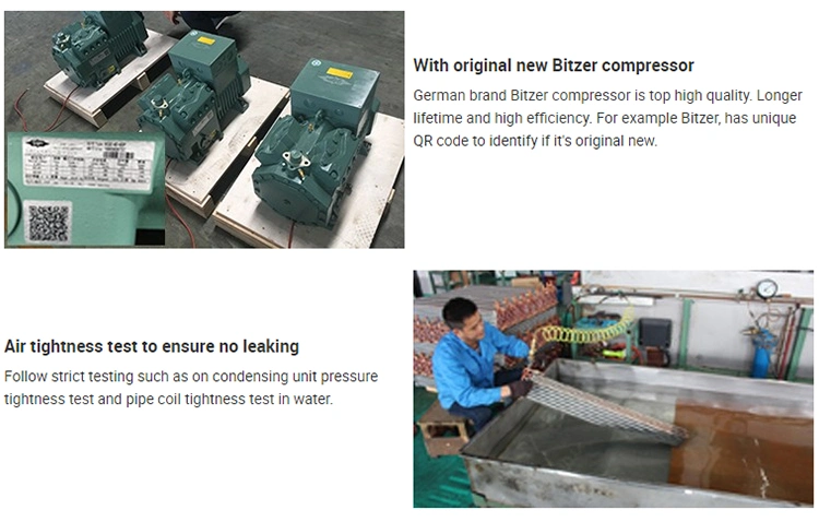 Walk in Freezer Compressor and Evaporator Air Cooled Condenser Manufacturers Bitzer Water Cooled Condenser