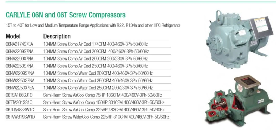 Refrigeration Compressor Types Carrier Compressor 06DA328 for Air Conditioner or Chiller