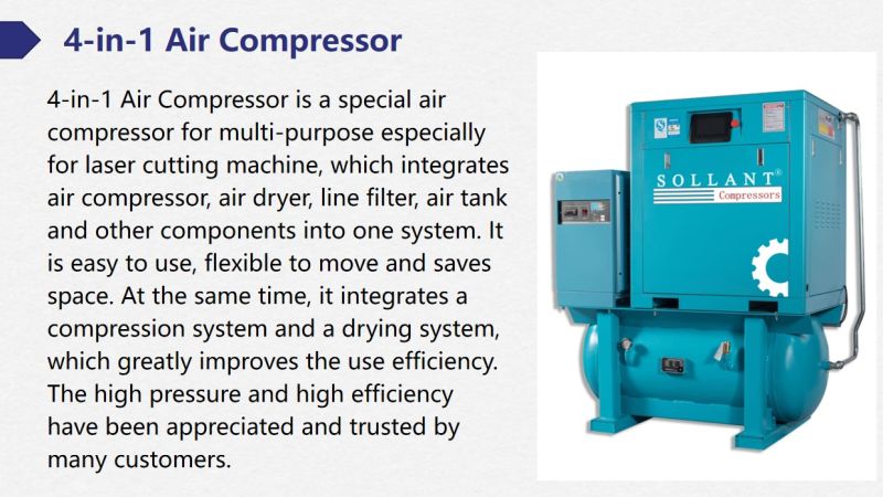 380V 50Hz AC Electric 10HP Single Screw Air Compressor in Stock