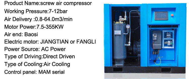 High Quality Compressor Manufacturers 160kw/200HP Permanent Magnet Screw Air Compressor