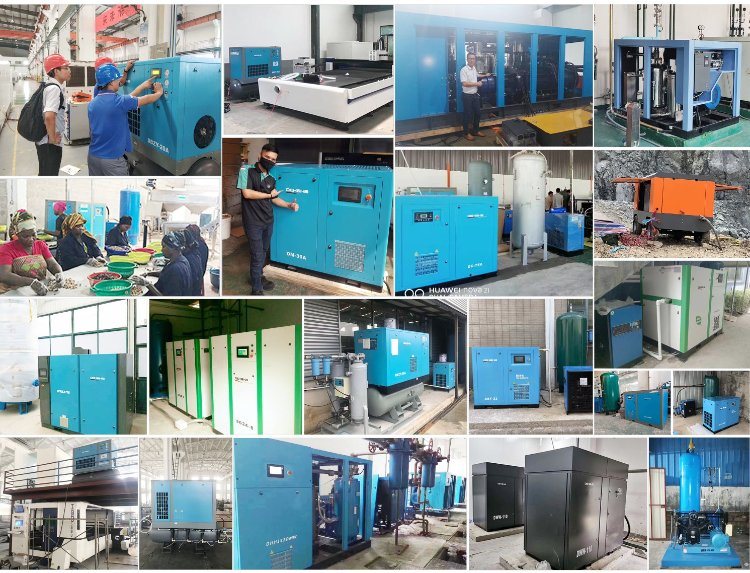 Oil-Flooded Energy Saving Rotary Permanent Magnet Variable Frequency Screw Compressor