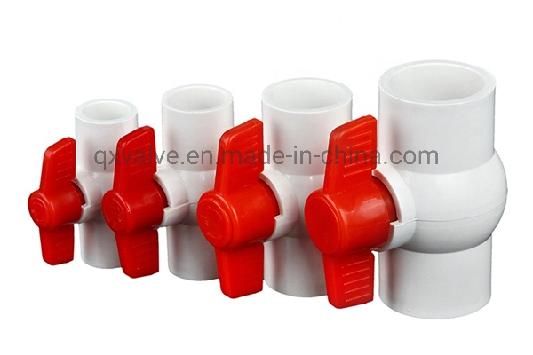 Sch80 New Material Plastic Socket PVC Compact Ball Valve Export