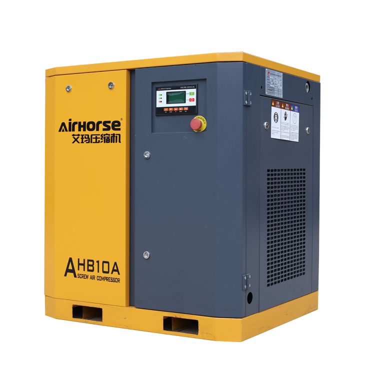 China Supplier Airhorse 1.2m3/Min Stationary Screw Air Compressor 7.5kw Rotary Screw Air Compressor