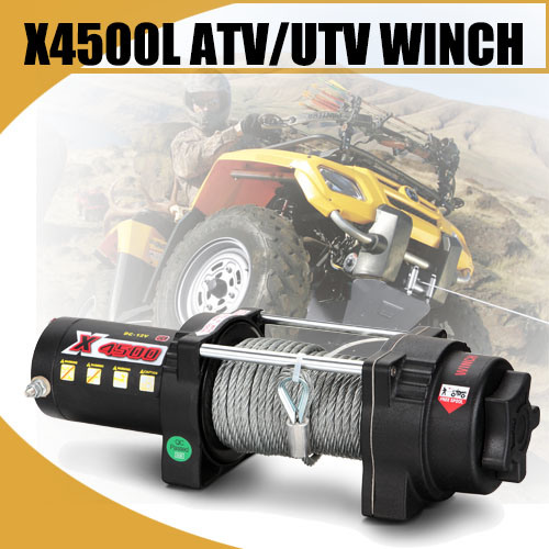 UTV 12 Volt 4500lbd Longline 4X4 Fast Line Speed Electric Winch
