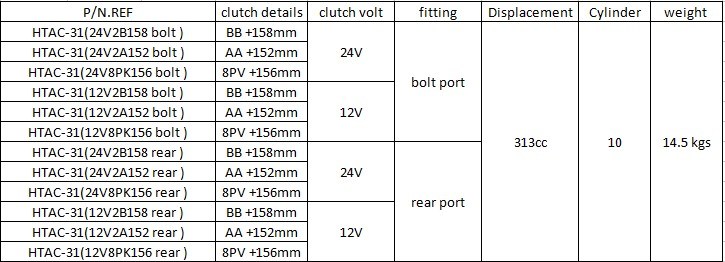 China Supplier Bus A/C Parts TM31 Compressor 488-46540