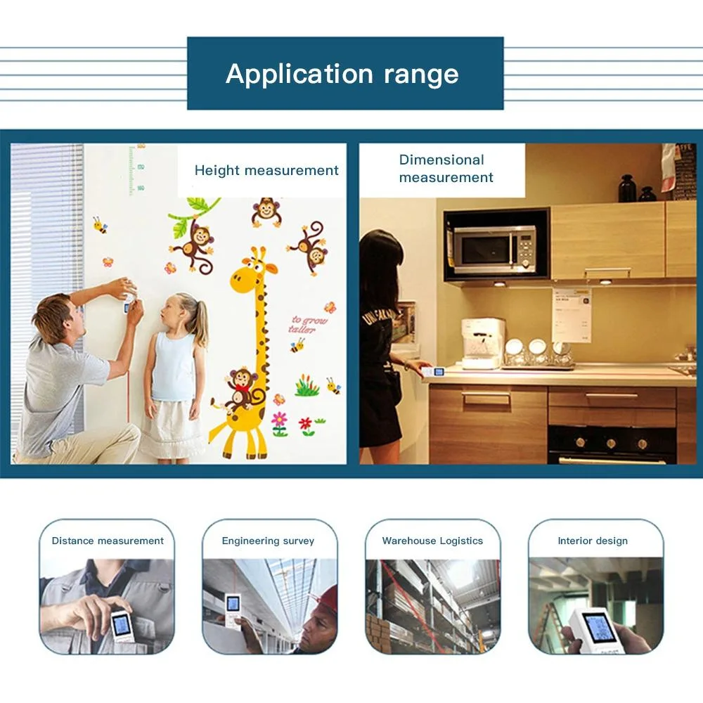 Multifunction Laser Distance Meter Rangefinder Electronic Ruler Infrared Measuring Instrument