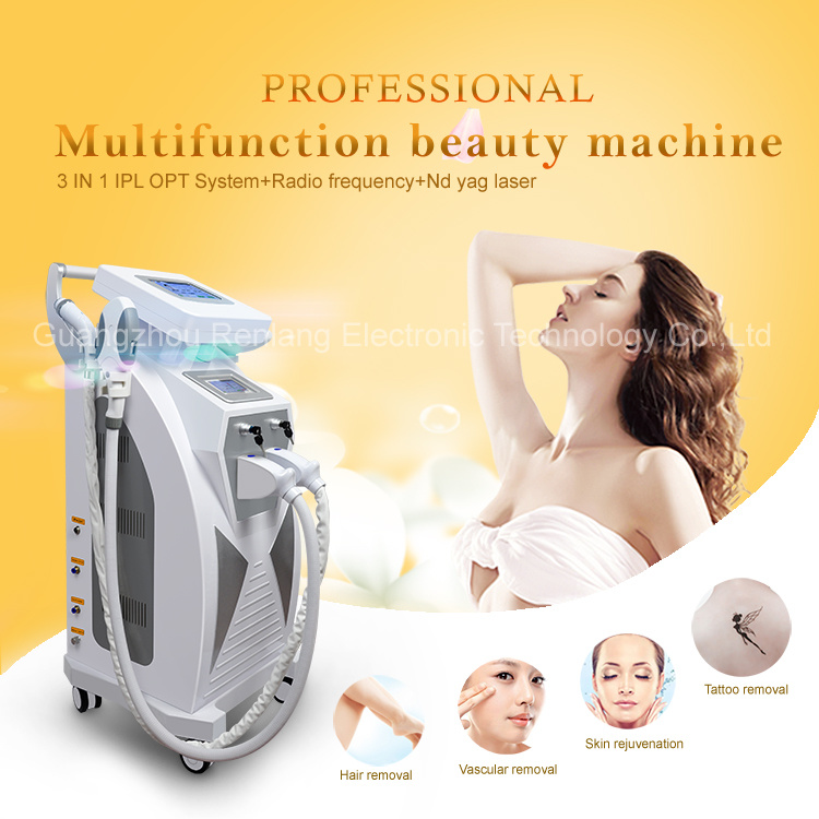 E-Light IPL RF ND YAG Laser Multifunction Machine / E Light IPL RF System