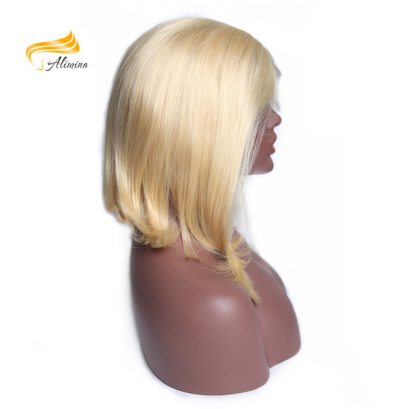 Blonde Hair Bob Wig Lace Front Wig 100% Human Hair
