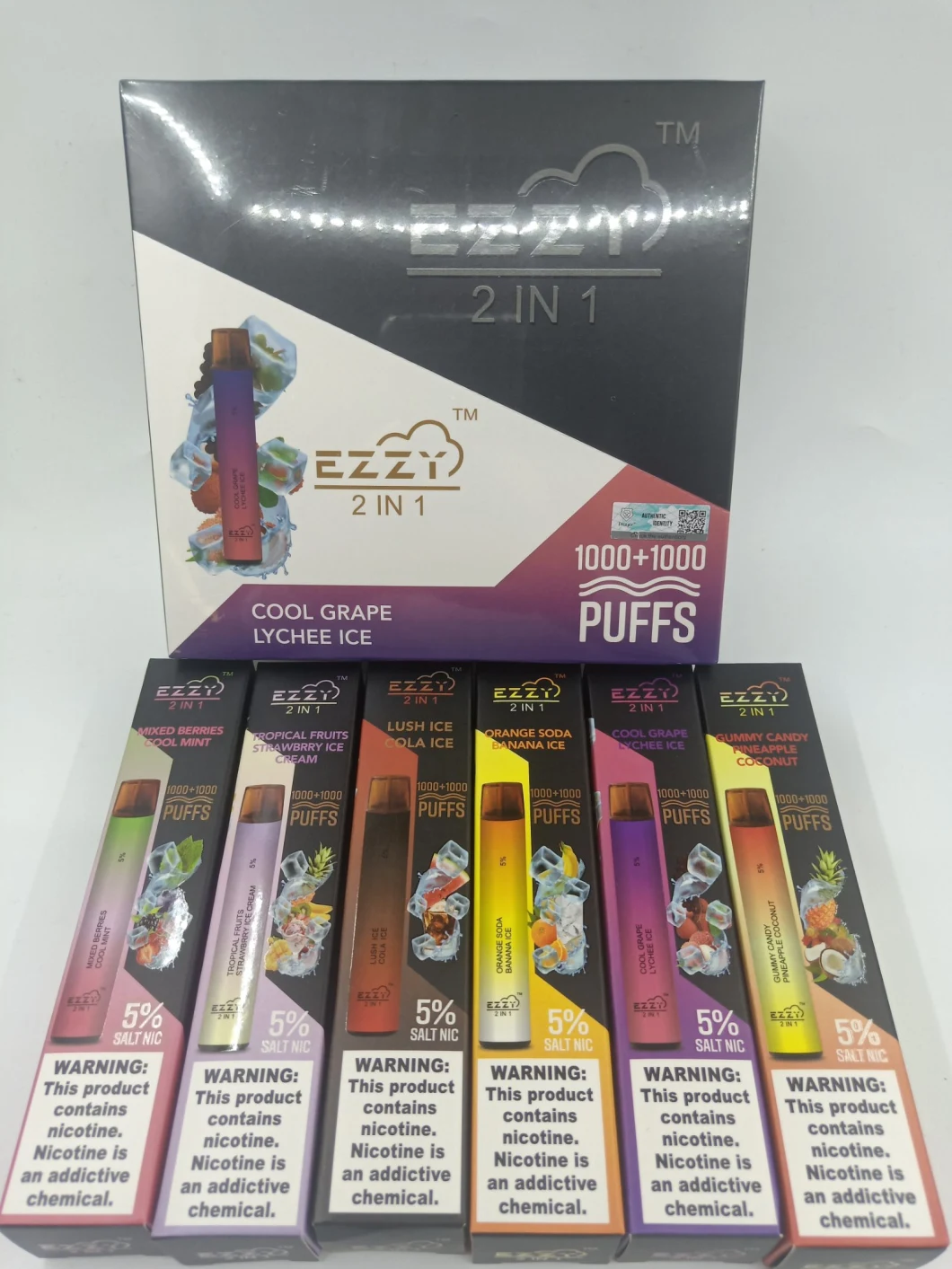 Best Selling Wholesale 2 In1 Double Taste New High Quality 5 Flavor Puff Plus 2000puffs