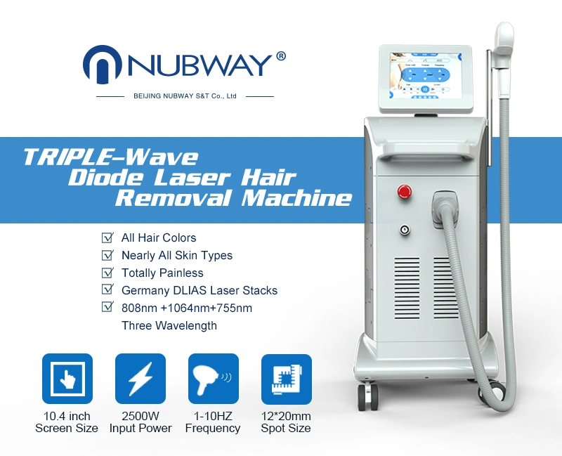 Professional Wholesale Laser Hair Removal Machine Price / 808nm Diode Laser Hair Removal with German Laser Gun