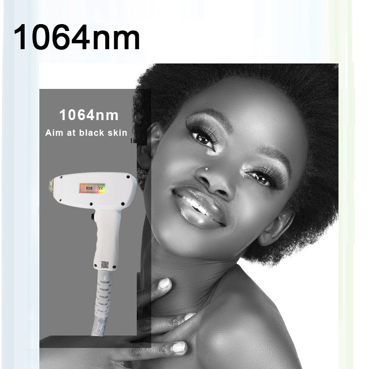 3 Wavelength 808nm and 1064nm 755nm Hair Removal Dark Skin Laser Epilation Machine