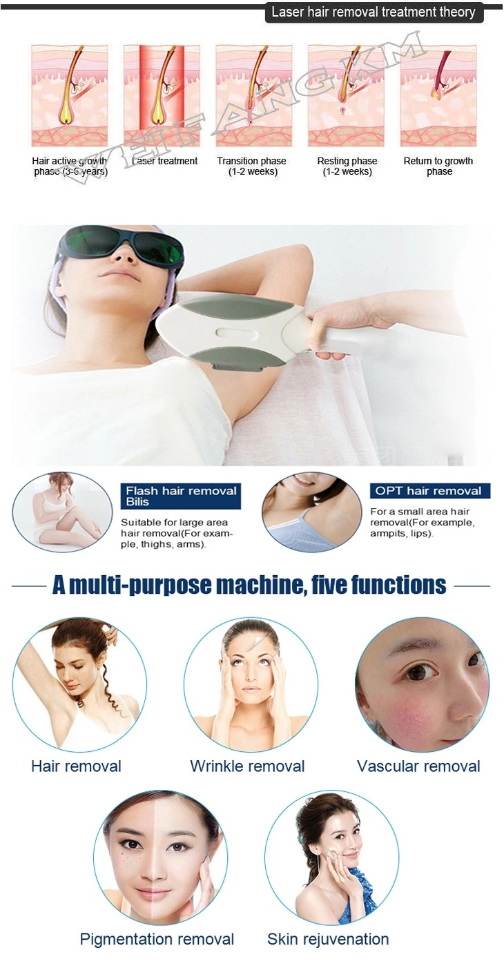 IPL Shr Ice Painfree Permanent Hair Removal Beauty Salon Equipemnt