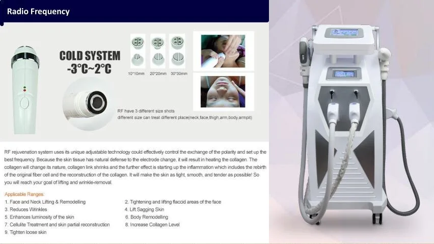 Opt Hair Removal Machine with IPL Elight+RF+ND YAG Laser