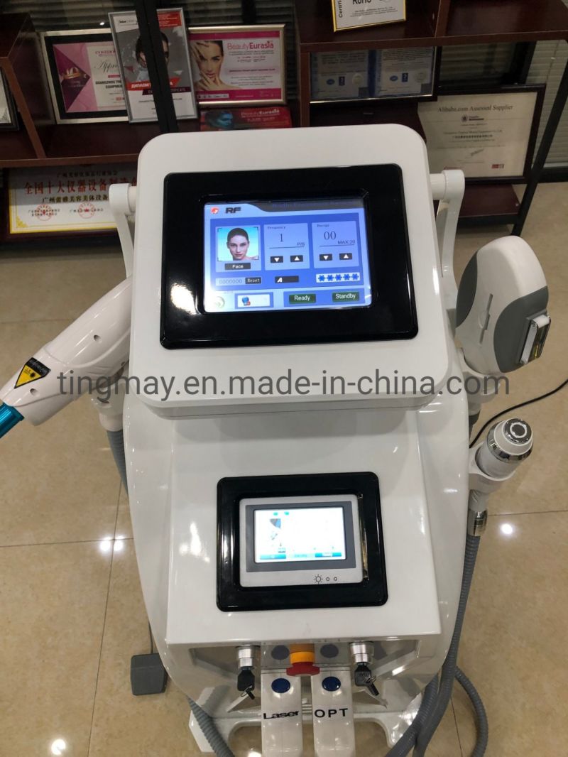 Elight +Opt+RF Handles ND YAG Laser Beauty Machine for Sale