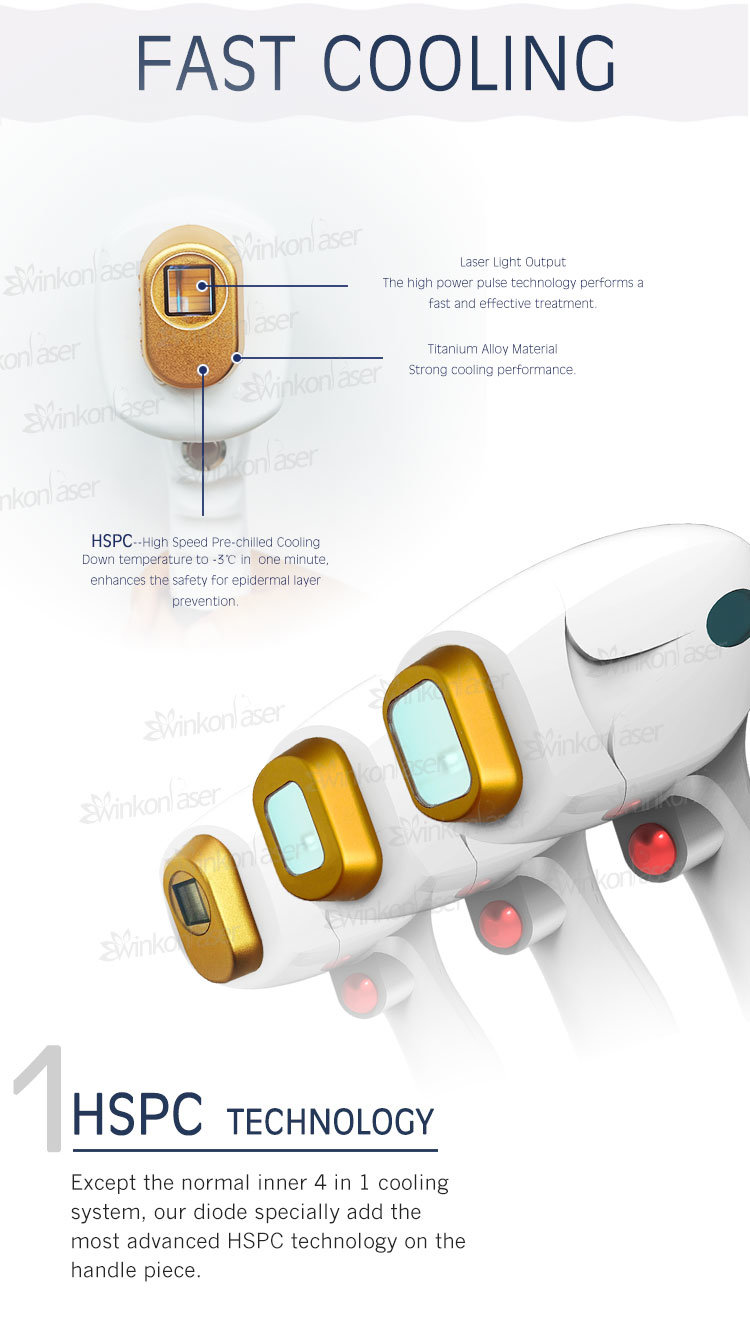 Diode Laser 755 808 1064 Ice Permanent Hair Removal Device