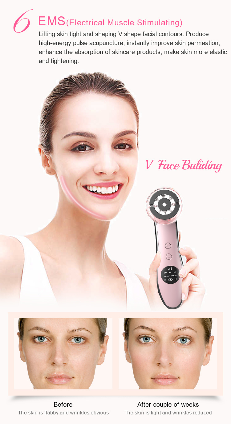 RF-18 USB 6 in 1 RF Facial Multifunction Beauty Machine