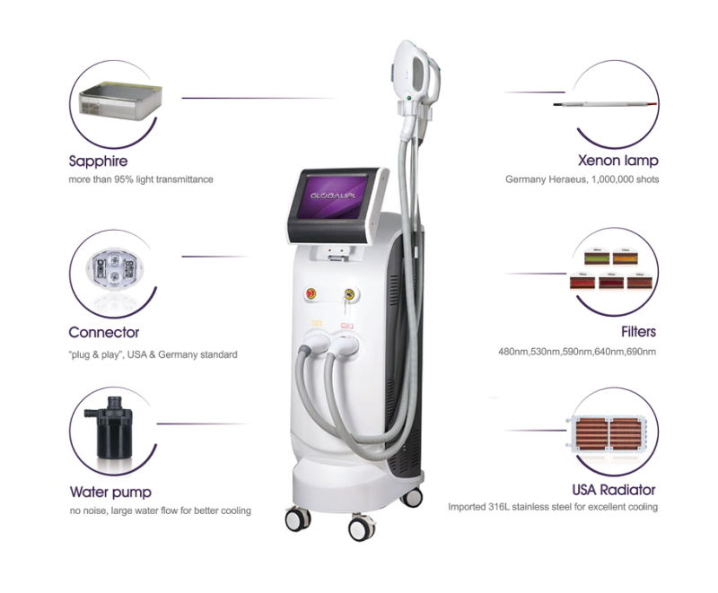 IPL Machine Vertical Beauty Machine with Advanced Cooling System