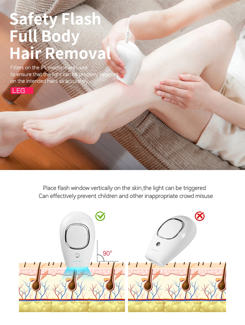500, 000+ Flashes IPL Hair Removal for Home Use /Mini IPL Hair Removal Device