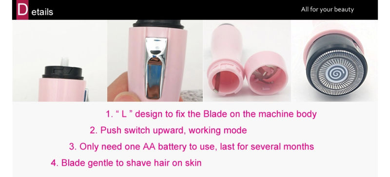 Painless Electric Lady Shaver Epilator for Lip Chin Cheek Peach Fuzz