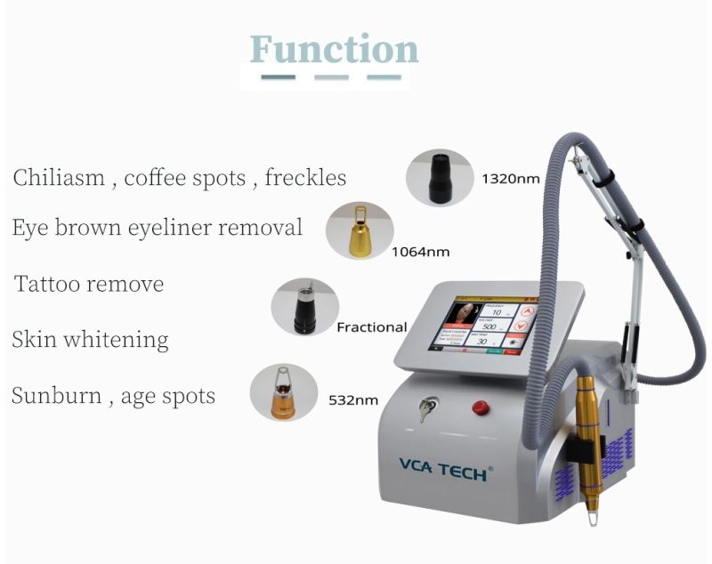 Professional Salon Use Q Switched ND YAG Picosecond Picosure Laser Tattoo Removal
