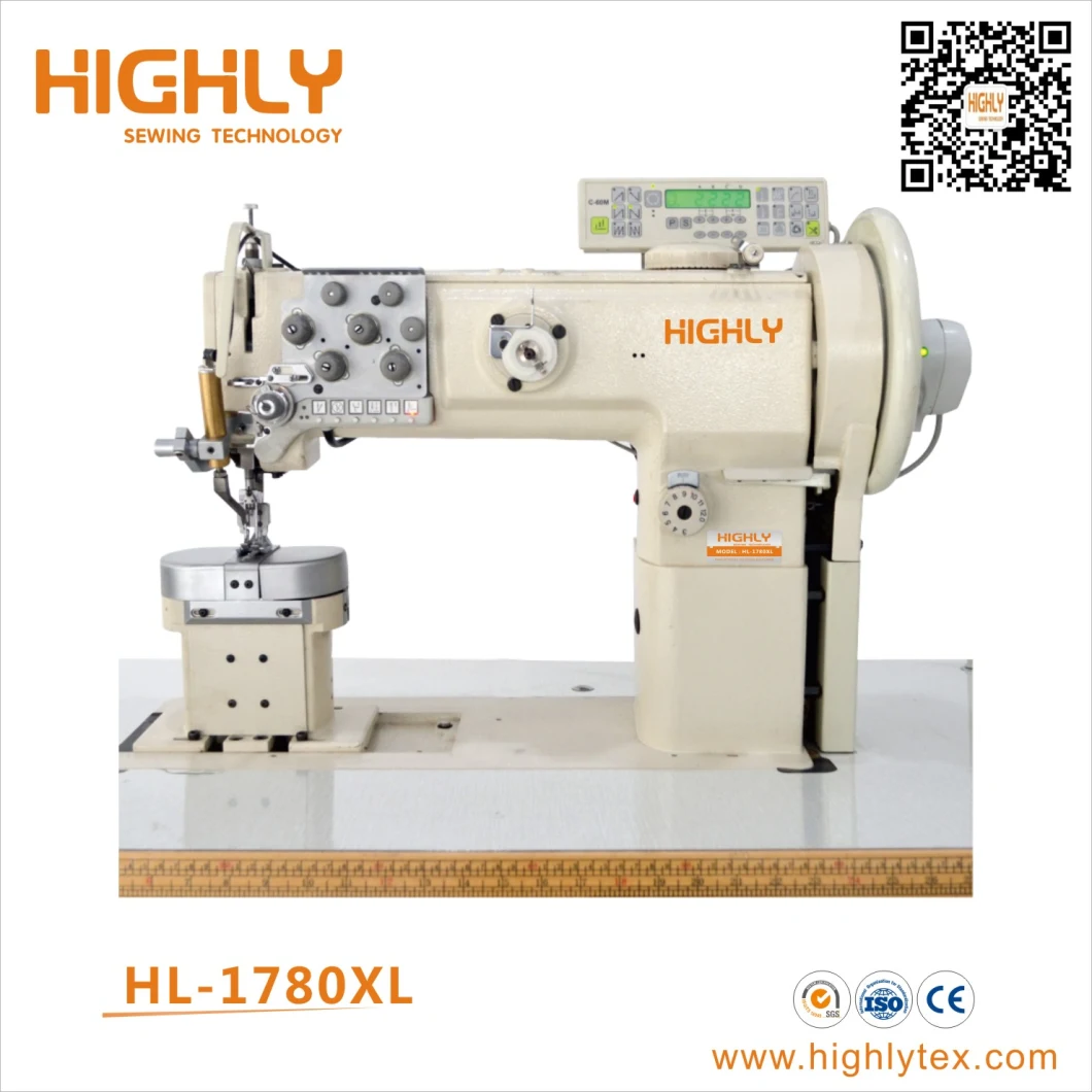 Hl-1780L-7 Multifunction Post Bed Double Needle Seat Cushion Sewing Machine