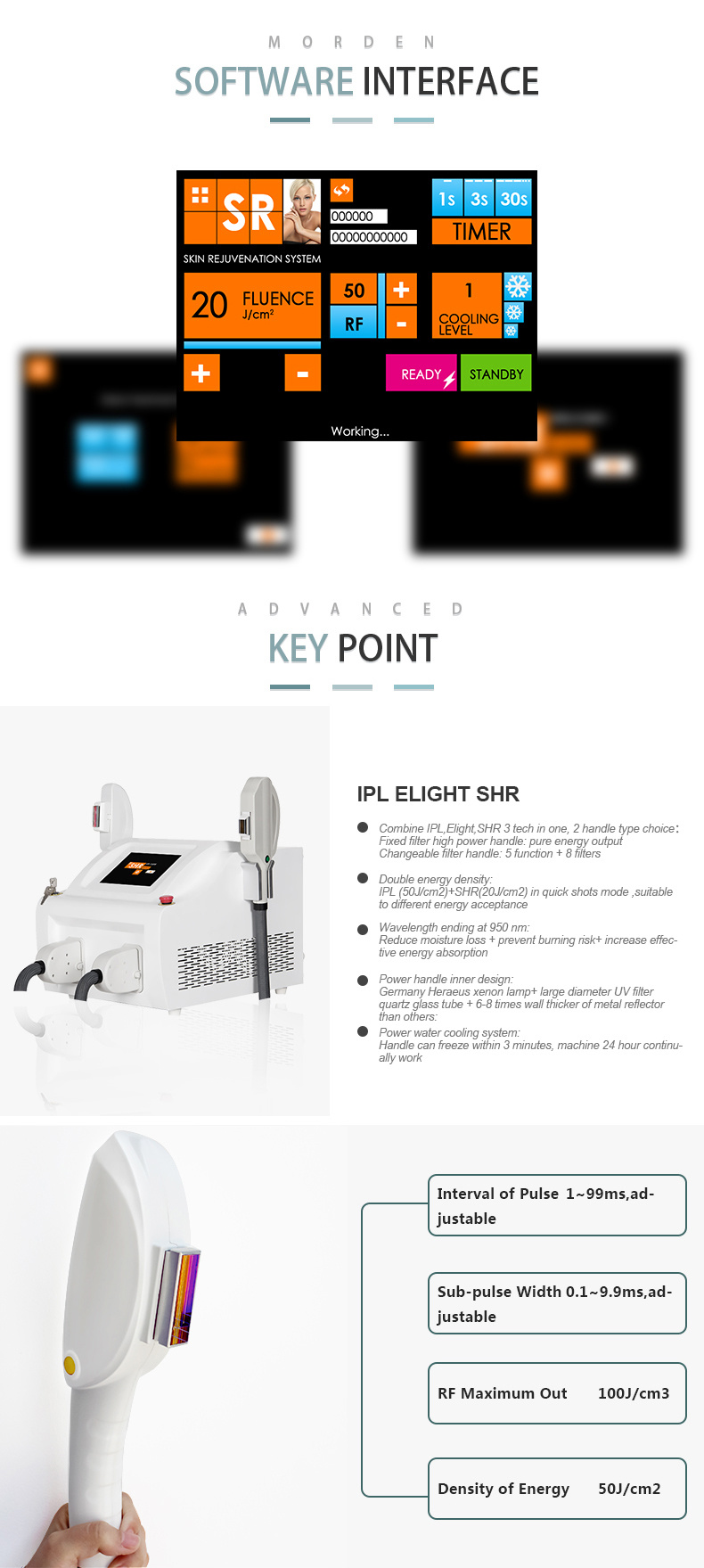 Safe and Fast Treatment Multifunction IPL Shr E-Light Beauty Machine
