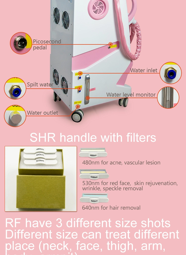 3 in 1 Picosecond Laser & Shr Elight IPL & RF Hair Removal Beauty Equipment for Clinic