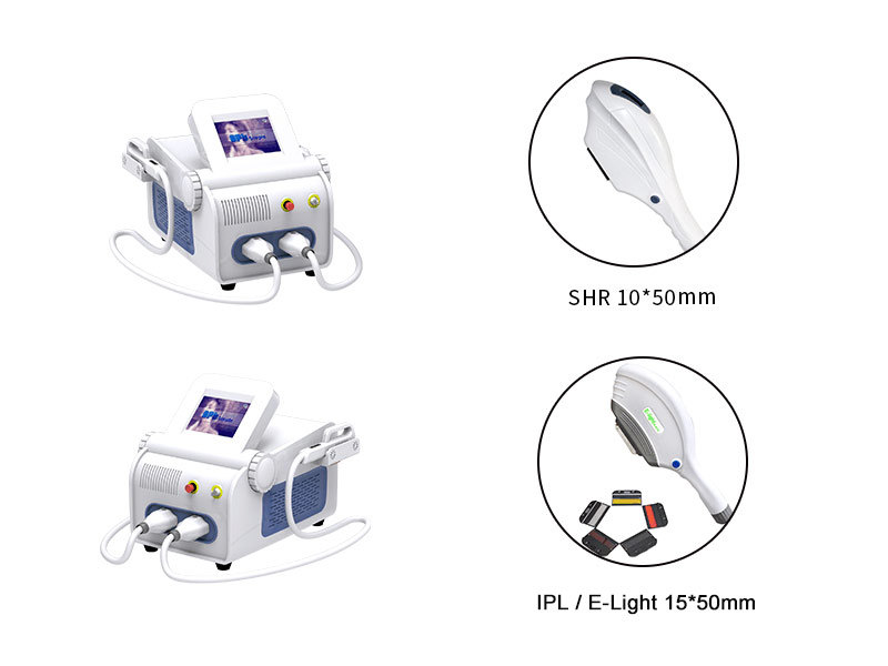 2021 Painless Double Handpieces Laser IPL Shr Hair Removal Machine