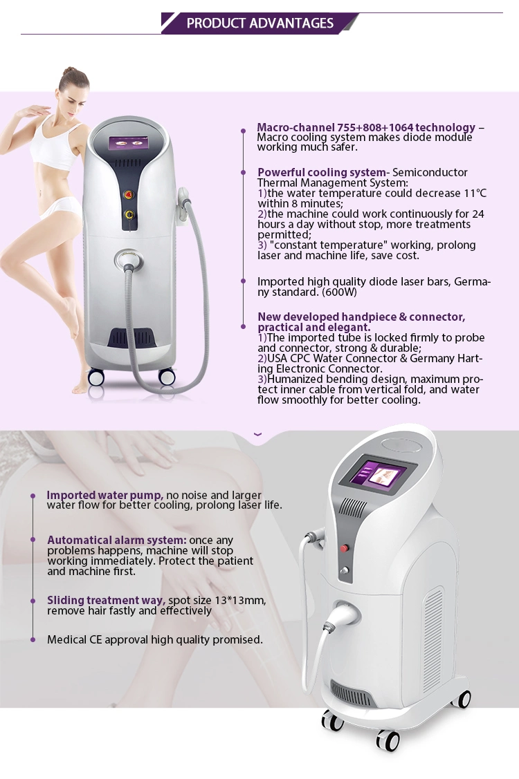 808nm Diode Laser Hair Removal Machine / Laser 808nm Hair Removal